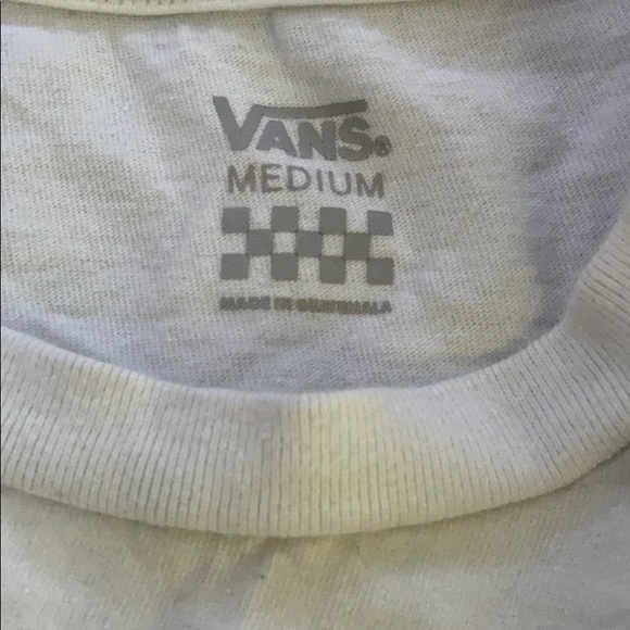 White vans crop top , blue details - Picture 3 of 5